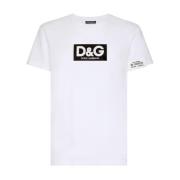 Wit T-shirt voor mannen Dolce & Gabbana , White , Heren