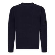 Blauwe Chenille Crew Neck Sweater C.p. Company , Blue , Heren