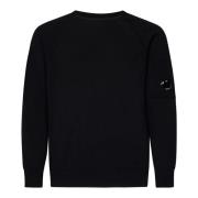 Zwarte Crewneck Wollen Trui C.p. Company , Black , Heren