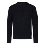 Luxe Zwarte Lamswollen Trui Aw24 C.p. Company , Black , Heren