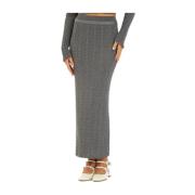 Metallic gebreide rok Alma EN Pena , Gray , Dames