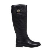 Zwarte Rijlaars met T-Lock Tory Burch , Black , Dames