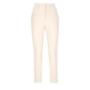 Ivoor Katoenmix Broek met Zakken Peserico , Beige , Dames