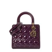 Pre-owned Leather dior-bags Dior Vintage , Purple , Dames