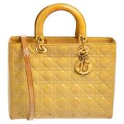 Pre-owned Leather dior-bags Dior Vintage , Yellow , Dames