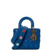 Pre-owned Leather dior-bags Dior Vintage , Blue , Dames