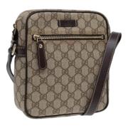 Pre-owned Canvas shoulder-bags Gucci Vintage , Beige , Dames