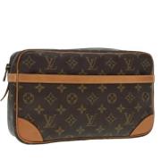 Pre-owned Canvas clutches Louis Vuitton Vintage , Brown , Dames