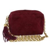 Pre-owned Suede chanel-bags Chanel Vintage , Red , Dames