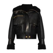 Schapenvachtjas met zakken Balmain , Black , Dames