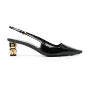 Zwarte Lakleren Slingback Hakken Givenchy , Black , Dames