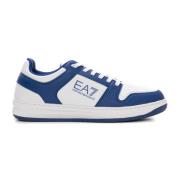 Logo Sneakers met Contrastdetails Emporio Armani EA7 , Blue , Heren