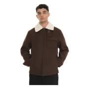 Wol Melton Werkjas Woolrich , Brown , Heren