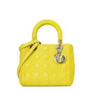 Pre-owned Leather dior-bags Dior Vintage , Yellow , Dames