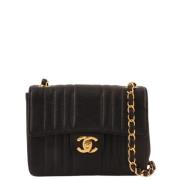 Pre-owned Leather chanel-bags Chanel Vintage , Black , Dames