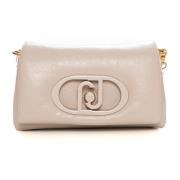 Crossbody tas met kettinghandvat en logo Liu Jo , White , Dames