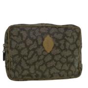 Pre-owned Leather clutches Yves Saint Laurent Vintage , Gray , Dames