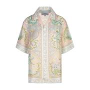 Art Deco Linnen Shirt MultiKleur Casablanca , Multicolor , Dames