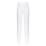 Hoge Taille Flared Broek Wit Pinko , White , Dames