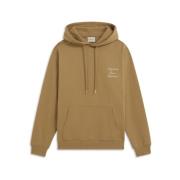 Bruine Calligraphy Hoodie Sweater Drole de Monsieur , Brown , Heren