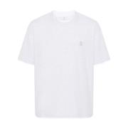 Stijlvolle T-shirts en Polos Brunello Cucinelli , White , Heren