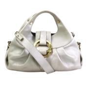 Pre-owned Leather handbags Bvlgari Vintage , White , Dames