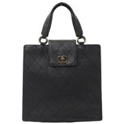 Pre-owned Leather chanel-bags Chanel Vintage , Black , Dames