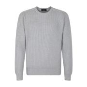 Lichtgrijze Crew Neck Sweater Gran Sasso , Gray , Heren