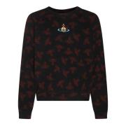 Zwarte katoenen trui met Orb-print Vivienne Westwood , Black , Heren