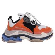 Pre-owned Polyester sneakers Balenciaga Vintage , Orange , Heren