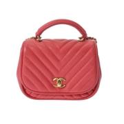 Pre-owned Leather chanel-bags Chanel Vintage , Pink , Dames