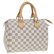 Pre-owned Canvas handbags Louis Vuitton Vintage , White , Dames