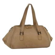 Pre-owned Leather chanel-bags Chanel Vintage , Beige , Dames