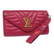 Pre-owned Leather wallets Louis Vuitton Vintage , Pink , Dames