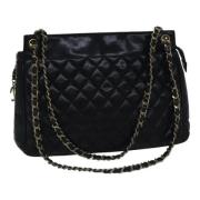 Pre-owned Leather chanel-bags Chanel Vintage , Black , Dames