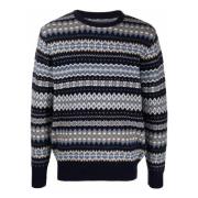 Blauwe Fair Isle Trui Barbour , Blue , Heren