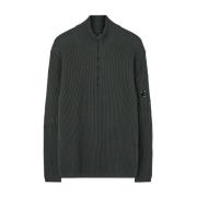 Zip Polo Kraag Sweater in Re-Wool C.p. Company , Green , Heren