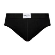 Katoenen slip met logo Dsquared2 , Black , Heren