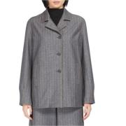 Grijze Jassen Regular Fit Max Mara , Gray , Dames