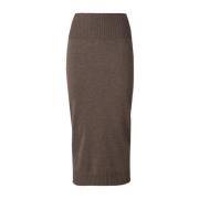 Bruine Rok Regular Fit Max Mara , Brown , Dames