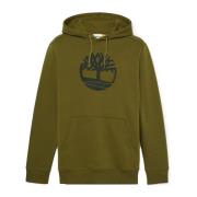 Hoodie met Essentiële Details Timberland , Green , Heren