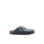 Slides Boston Big Buckle Shearling Birkenstock , Blue , Dames