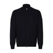 Donkerblauwe Zip Cardigan Sweater Gran Sasso , Black , Heren