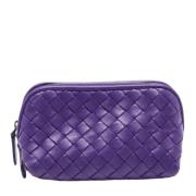 Pre-owned Leather wallets Bottega Veneta Vintage , Purple , Dames