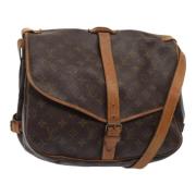 Pre-owned Canvas shoulder-bags Louis Vuitton Vintage , Brown , Dames