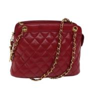 Pre-owned Leather chanel-bags Chanel Vintage , Red , Dames