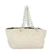 Pre-owned Raffia chanel-bags Chanel Vintage , White , Dames