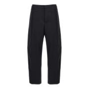 Zwarte katoenen popeline broek Jil Sander , Black , Heren