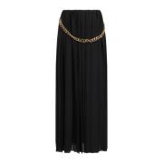 Zwarte Geplooide Rok Kettingdetail Balenciaga , Black , Dames