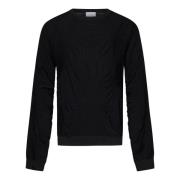 Zwarte Jacquard Sweatshirt Aw24 ROA , Black , Heren